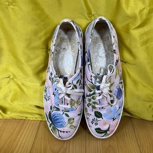 Rifle Paper Co x Keds Pink Floral Shoes Size 11